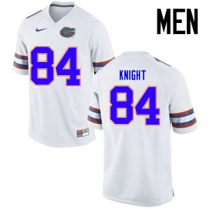 Men's Florida Gators #84 Camrin Knight NCAA Nike White Authentic Stitched College Football Jersey GFF4162BG